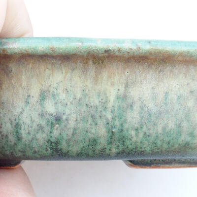 Bonsaischale aus Keramik 14,5 x 10,5 x 3,5 cm, Farbe grün - 2