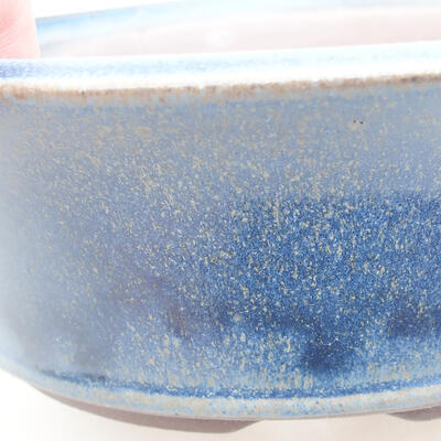 Keramische Bonsai-Schale 17 x 17 x 6 cm, Farbe blau - 2
