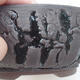 Bonsaischale aus Keramik 16 x 16 x 6,5 cm, Farbe Riss schwarz - 2/3