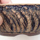 Bonsaischale aus Keramik 16,5 x 16,5 x 6 cm, Farbe Rissblau - 2/3