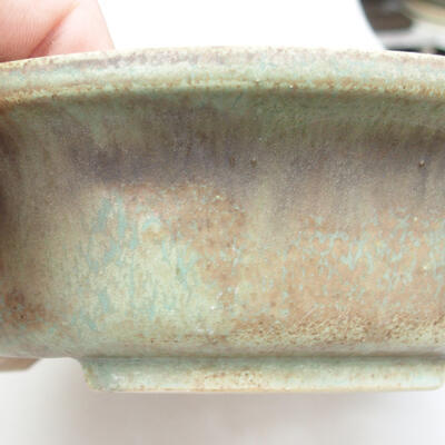 Bonsaischale aus Keramik 24 x 21,5 x 6 cm, Farbe braun-grün - 2