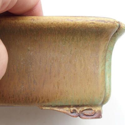 Bonsaischale aus Keramik 19,5 x 15 x 6,5 cm, Farbe grün-braun - 2