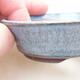 Keramische Bonsai-Schale 8 x 8 x 2,5 cm, Farbe blau - 2/3