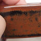 Bonsaischale aus Keramik 10 x 8 x 4 cm, Farbe braun-schwarz - 2/3