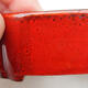 Bonsaischale aus Keramik 10 x 8 x 4 cm, Farbe rot - 2/3