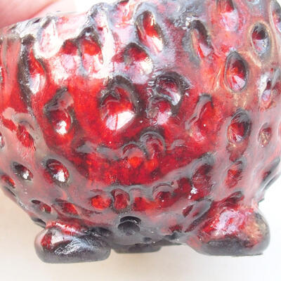 Keramikschale 7 x 7 x 5 cm, Farbe rot - 2