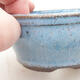 Keramische Bonsai-Schale 9 x 9 x 4 cm, Farbe blau - 2/3