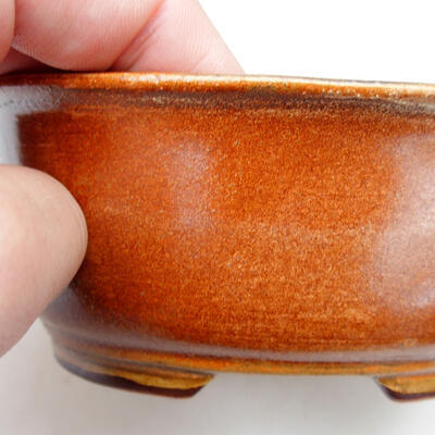 Bonsaischale aus Keramik 11,5 x 9,5 x 5,5 cm, Farbe braun - 2