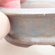 Keramische Bonsai-Schale 9 x 9 x 2 cm, Farbe blau - 2/3