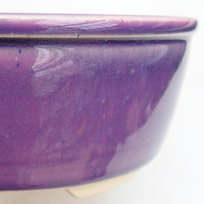 Bonsaischale aus Keramik 18,5 x 18,5 x 6,5 cm, Farbe lila - 2