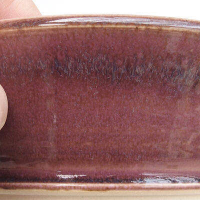 Bonsaischale aus Keramik 19,5 x 19,5 x 6 cm, Farbe lila - 2