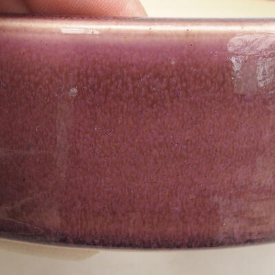 Bonsaischale aus Keramik 18,5 x 18,5 x 6 cm, Farbe lila - 2