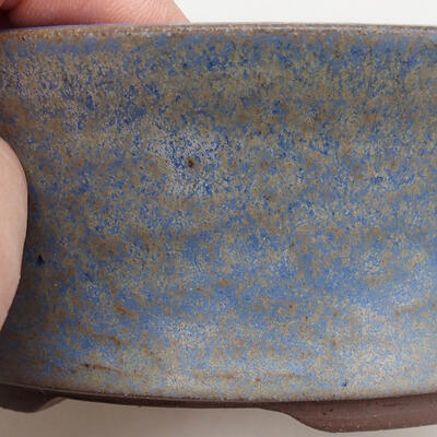 Bonsaischale aus Keramik 13 x 13 x 5 cm, Farbe blau - 2
