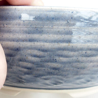 Bonsaischale aus Keramik 18 x 18 x 7 cm, Farbe blau - 2