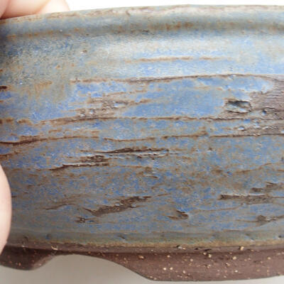 Bonsaischale aus Keramik 20,5 x 20,5 x 7 cm, Farbe blau - 2