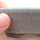 Keramische Bonsai-Schale 9 x 9 x 3 cm, Farbe blau - 2/3