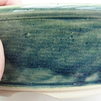 Bonsaischale aus Keramik 20 x 20 x 6,5 cm, Farbe grün - 2
