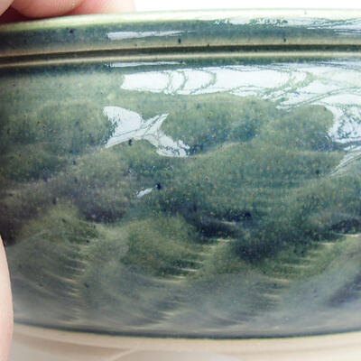 Bonsaischale aus Keramik 20 x 20 x 7,5 cm, Farbe grün - 2