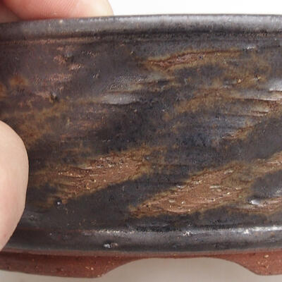 Bonsaischale aus Keramik 21,5 x 21,5 x 6 cm, metallfarben - 2