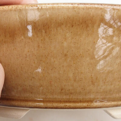 Bonsaischale aus Keramik 16,5 x 16,5 x 6 cm, Farbe braun - 2