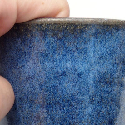 Bonsaischale aus Keramik 8 x 8 x 10 cm, Farbe blau - 2