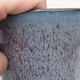Bonsaischale aus Keramik 9 x 9 x 10 cm, Farbe blau - 2/3