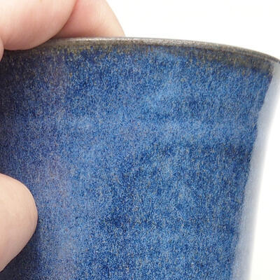 Bonsaischale aus Keramik 10 x 10 x 13 cm, Farbe blau - 2