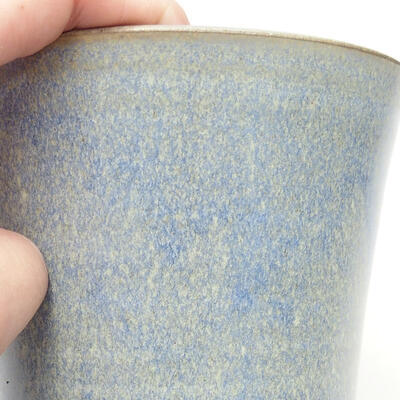 Bonsaischale aus Keramik 11 x 11 x 13,5 cm, Farbe blau - 2