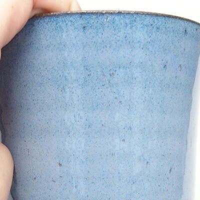Bonsaischale aus Keramik 9,5 x 9,5 x 14 cm, Farbe blau - 2