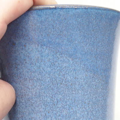 Bonsaischale aus Keramik 10 x 10 x 15 cm, Farbe blau - 2