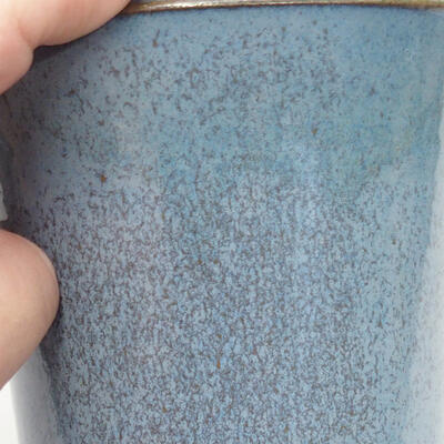 Bonsaischale aus Keramik 10 x 10 x 13 cm, Farbe blau - 2