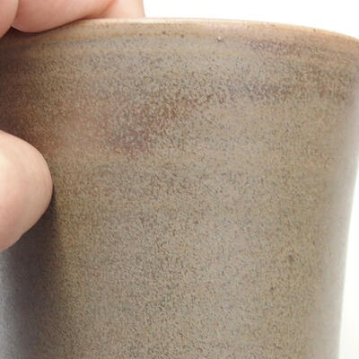 Bonsaischale aus Keramik 9,5 x 9,5 x 14 cm, Farbe braun - 2