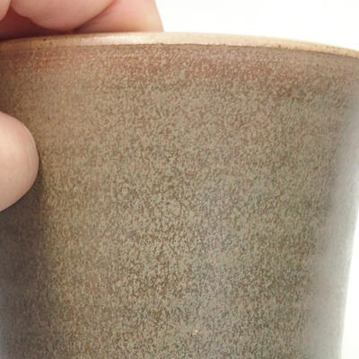Bonsaischale aus Keramik 10,5 x 10,5 x 14 cm, Farbe braun - 2