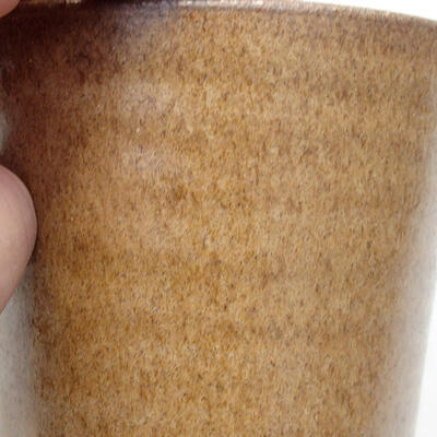 Bonsaischale aus Keramik 8,5 x 8,5 x 10,5 cm, Farbe braun - 2