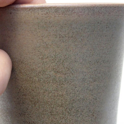Bonsaischale aus Keramik 10 x 10 x 13 cm, Farbe grau - 2