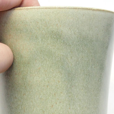 Bonsaischale aus Keramik 10,5 x 10,5 x 13,5 cm, Farbe grün - 2