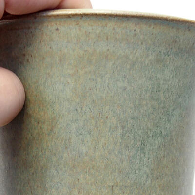 Bonsaischale aus Keramik 10,5 x 10,5 x 14 cm, Farbe grün - 2