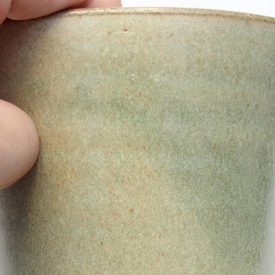 Bonsaischale aus Keramik 9,5 x 9,5 x 14 cm, Farbe grün - 2