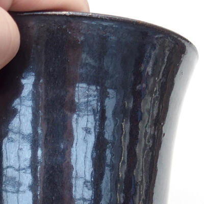 Bonsaischale aus Keramik 10,5 x 10,5 x 13,5 cm, metallfarben - 2