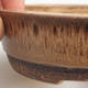 Keramik Bonsaischale 15,5 x 15,5 x 4,5 cm, Farbe braun - 2/3