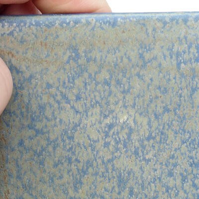 Bonsaischale aus Keramik 8,5 x 8,5 x 9 cm, Farbe blau-braun - 2