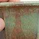 Bonsaischale aus Keramik 10,5 x 11,5 x 8 cm, Farbe grün-braun - 2/2