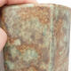 Bonsaischale aus Keramik 8,5 x 8,5 x 14,5 cm, Farbe grün-braun - 2/3