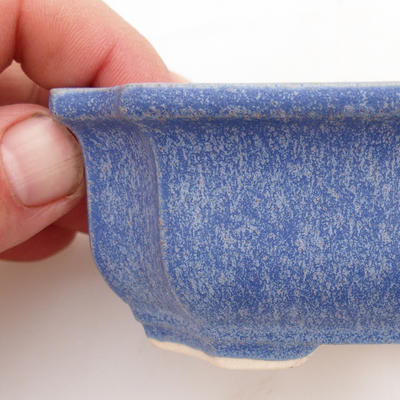 Keramik Bonsaischale 12 x 8,5 x 4 cm, Farbe blau - 2