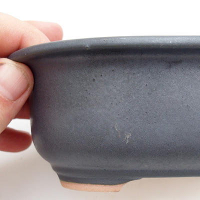 Keramik Bonsaischale 15,5 x 12,5 x 6 cm, Metallfarbe - 2