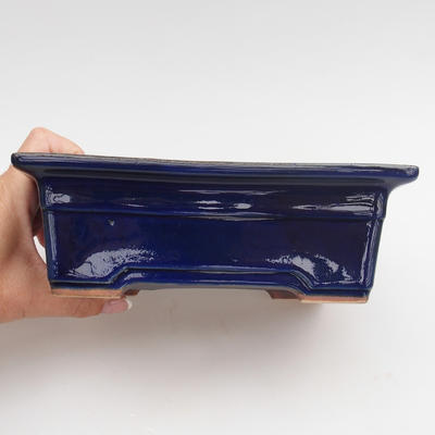 Keramik Bonsaischale 18 x 13 x 6 cm, Farbe blau - 2