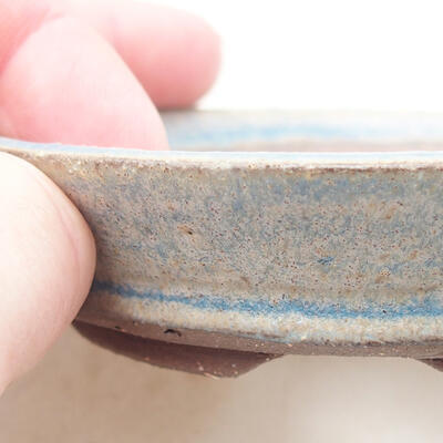 Keramische Bonsai-Schale 8,5 x 8,5 x 2 cm, Farbe blau - 2
