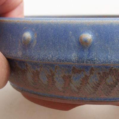 Keramische Bonsai-Schale 15 x 15 x 5 cm, Farbe blau - 2