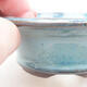 Keramische Bonsai-Schale 10 x 10 x 4 cm, Farbe blau - 2/3