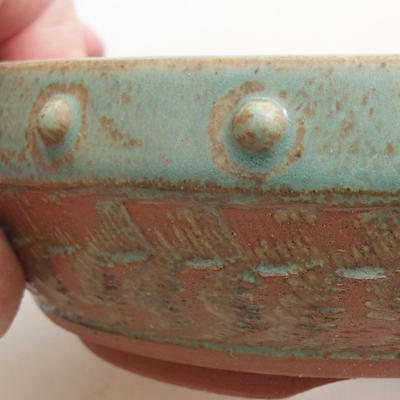 Keramik Bonsai Schüssel 15 x 15 x 5 cm, Farbe grün - 2